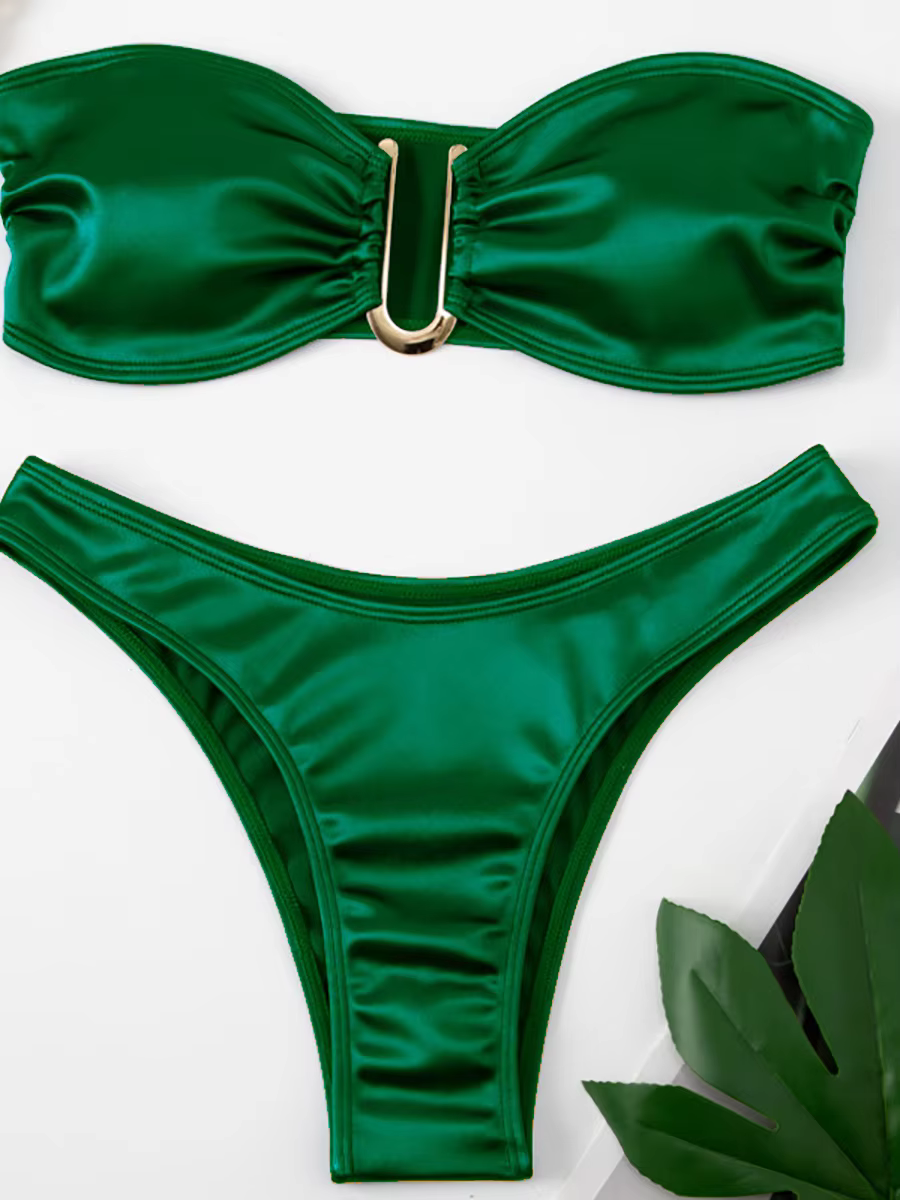 Sexy Bandeau Bikini Set - Push Up Two-Piece Swimsuit - thumbnail 3