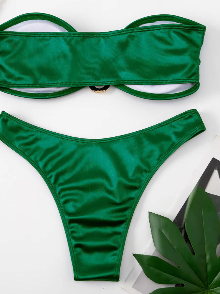 Sexy Bandeau Bikini Set - Push Up Two-Piece Swimsuit - thumbnail 4