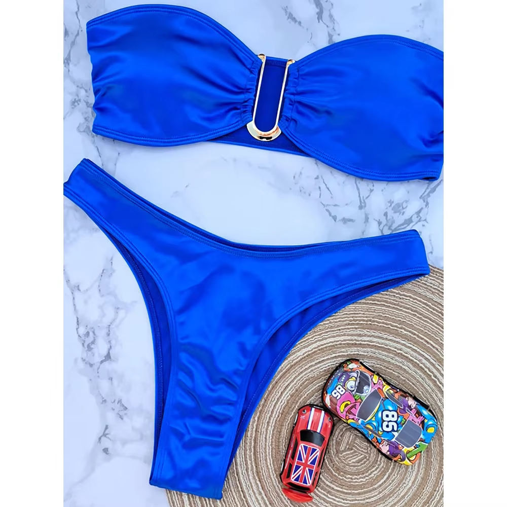 Sexy Bandeau Bikini Set - Push Up Two-Piece Swimsuit - thumbnail 16