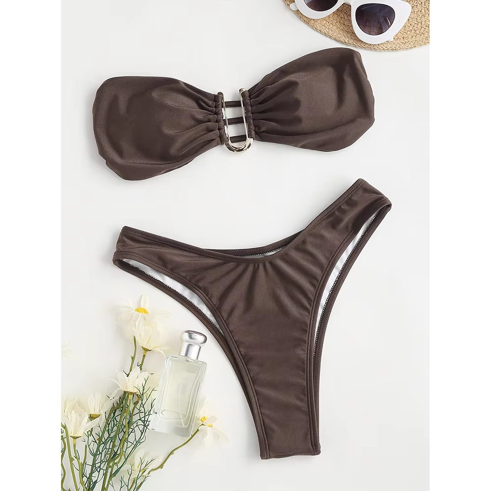 Sexy Bandeau Bikini Set - Push Up Two-Piece Swimsuit - thumbnail 8