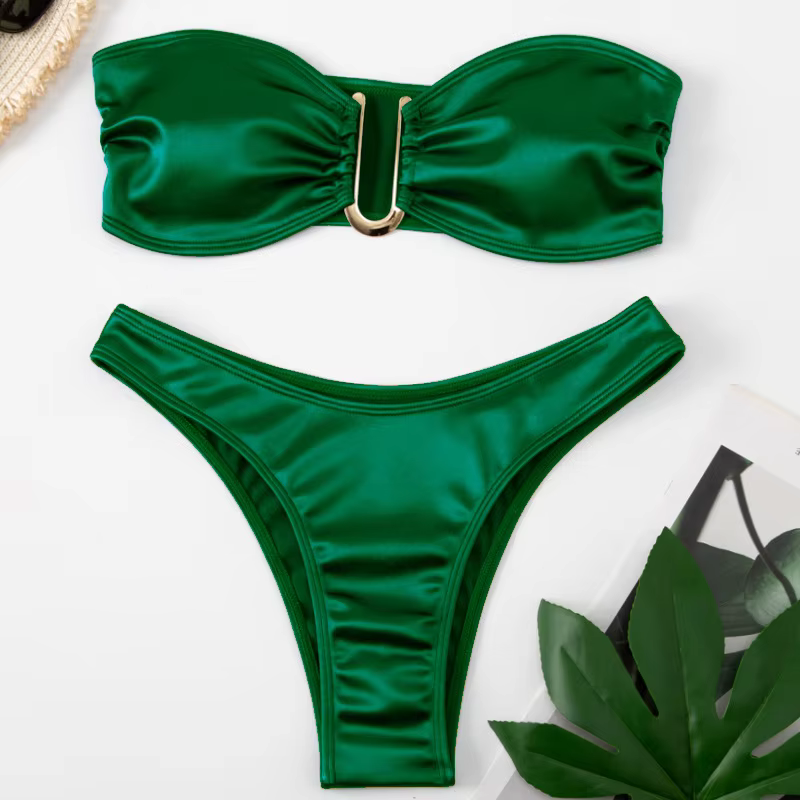 Sexy Bandeau Bikini Set - Push Up Two-Piece Swimsuit - thumbnail 12