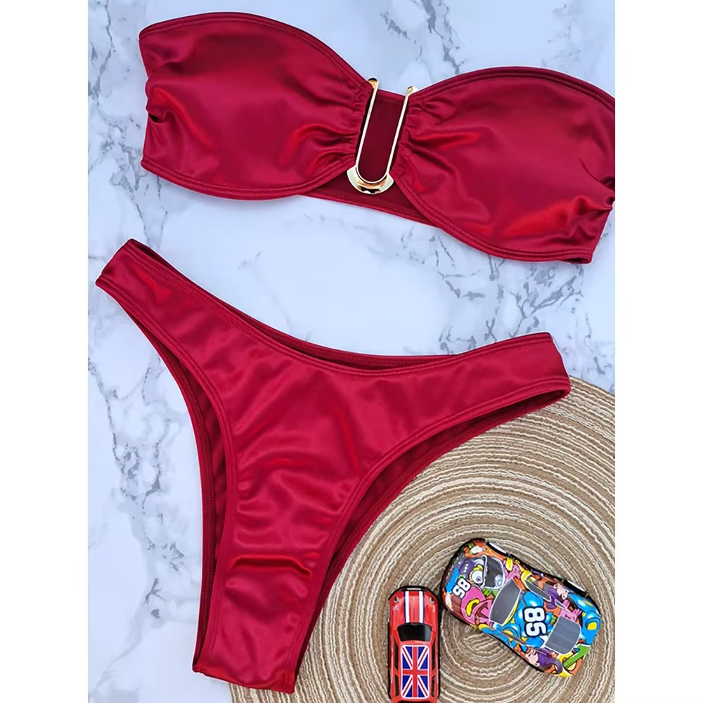 Sexy Bandeau Bikini Set - Push Up Two-Piece Swimsuit - thumbnail 14
