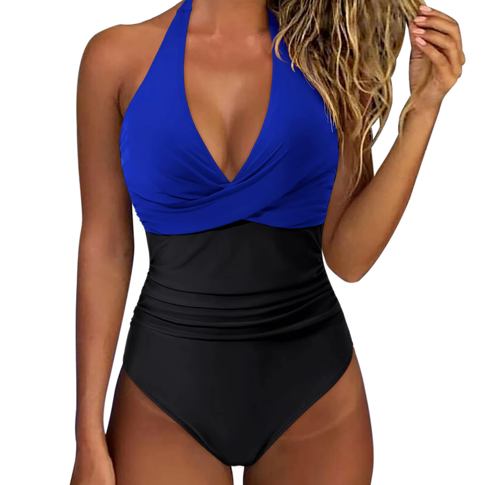 Women's Printed One Piece Swimsuit - Pleated Tummy Control Bathing Suit - thumbnail 10