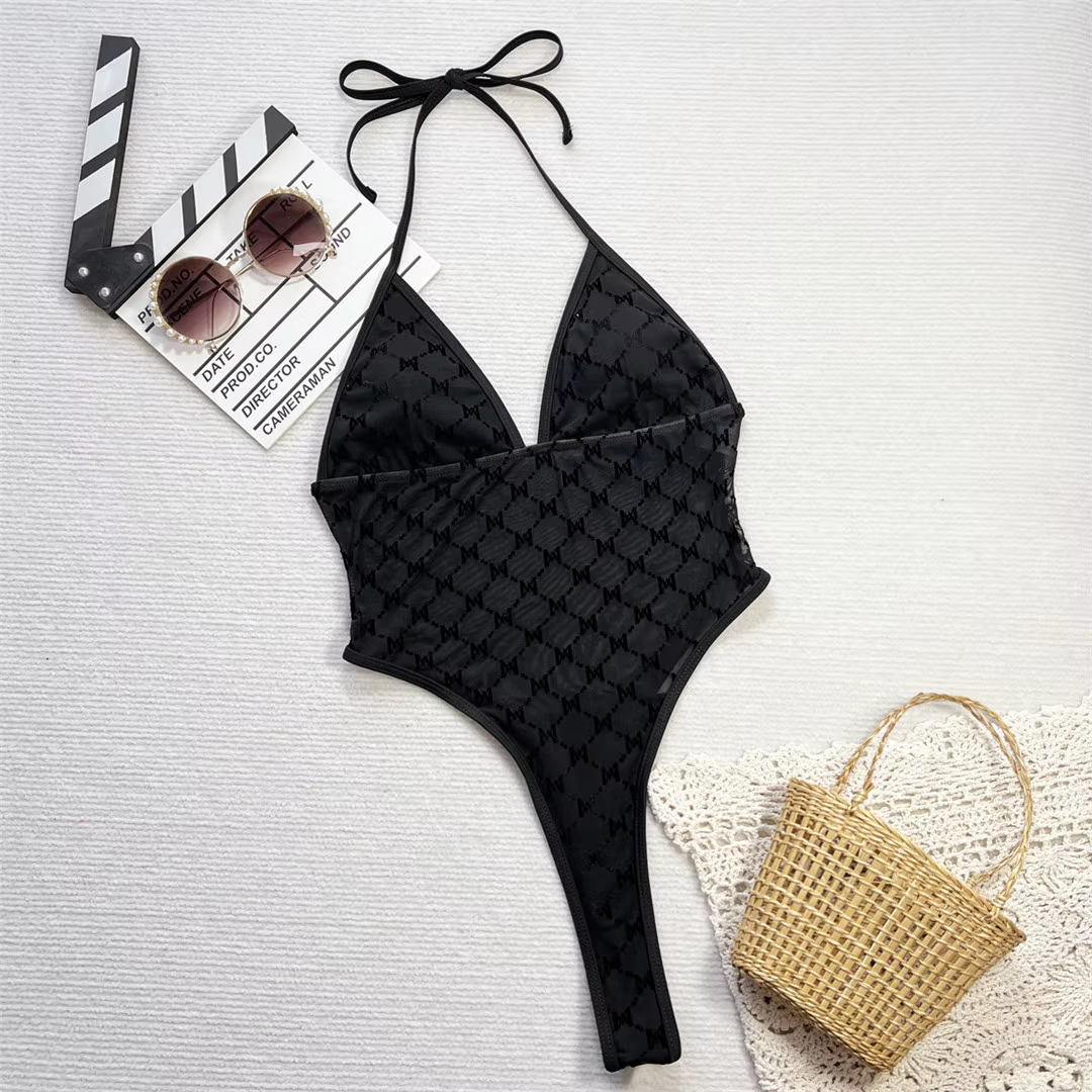 High Cut Halter Monokini One-Piece Swimsuit  - thumbnail 6