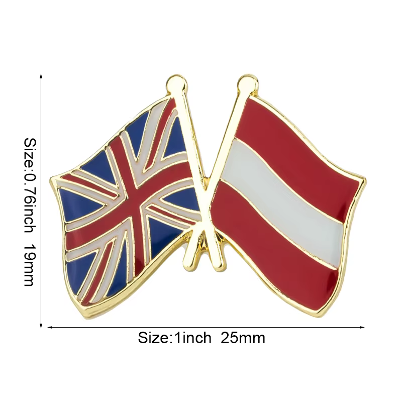 United Kingdom Poppy Flower Flag Metal Lapel Pin - thumbnail 5