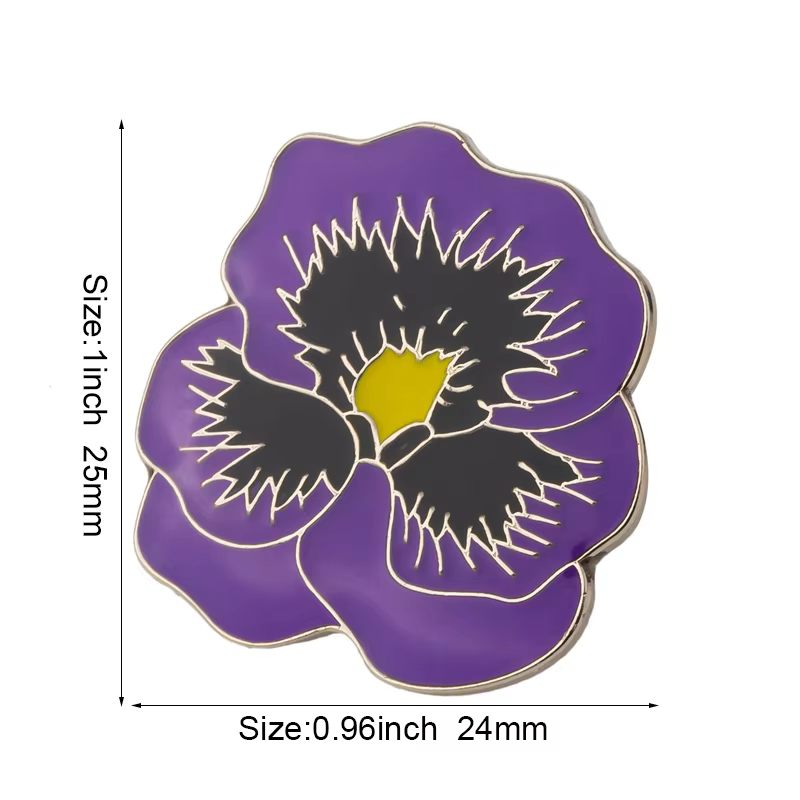United Kingdom Poppy Flower Flag Metal Lapel Pin - thumbnail 10