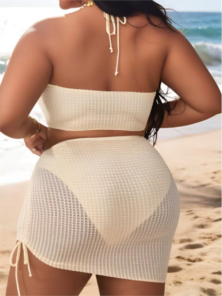 3-Piece Plus Size High Waist Bikini Set with Cover Up 01 - thumbnail 2