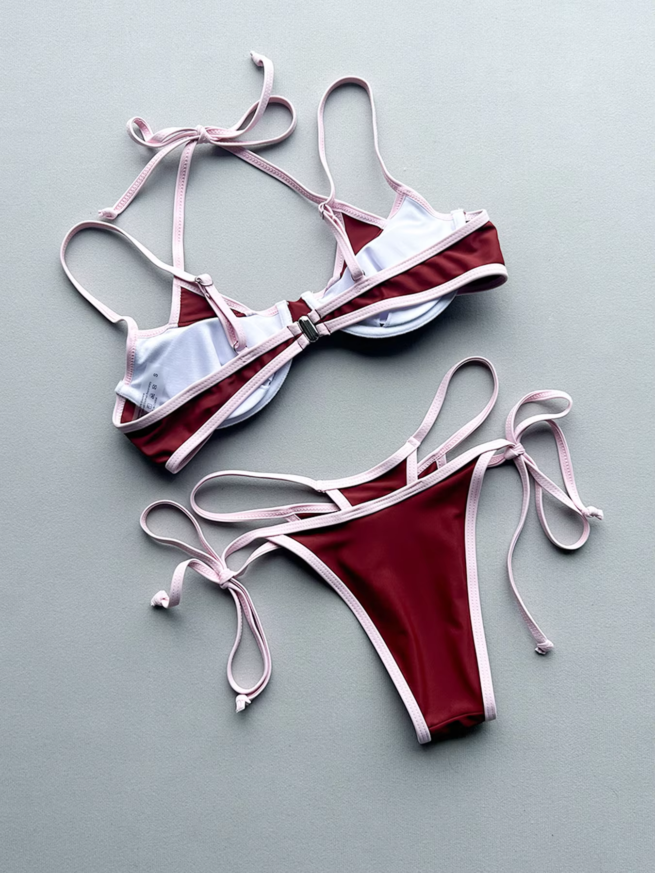 Sexy Bandage Push Up Bikini Set - Brazilian Two-Piece Swimsuit - thumbnail 5