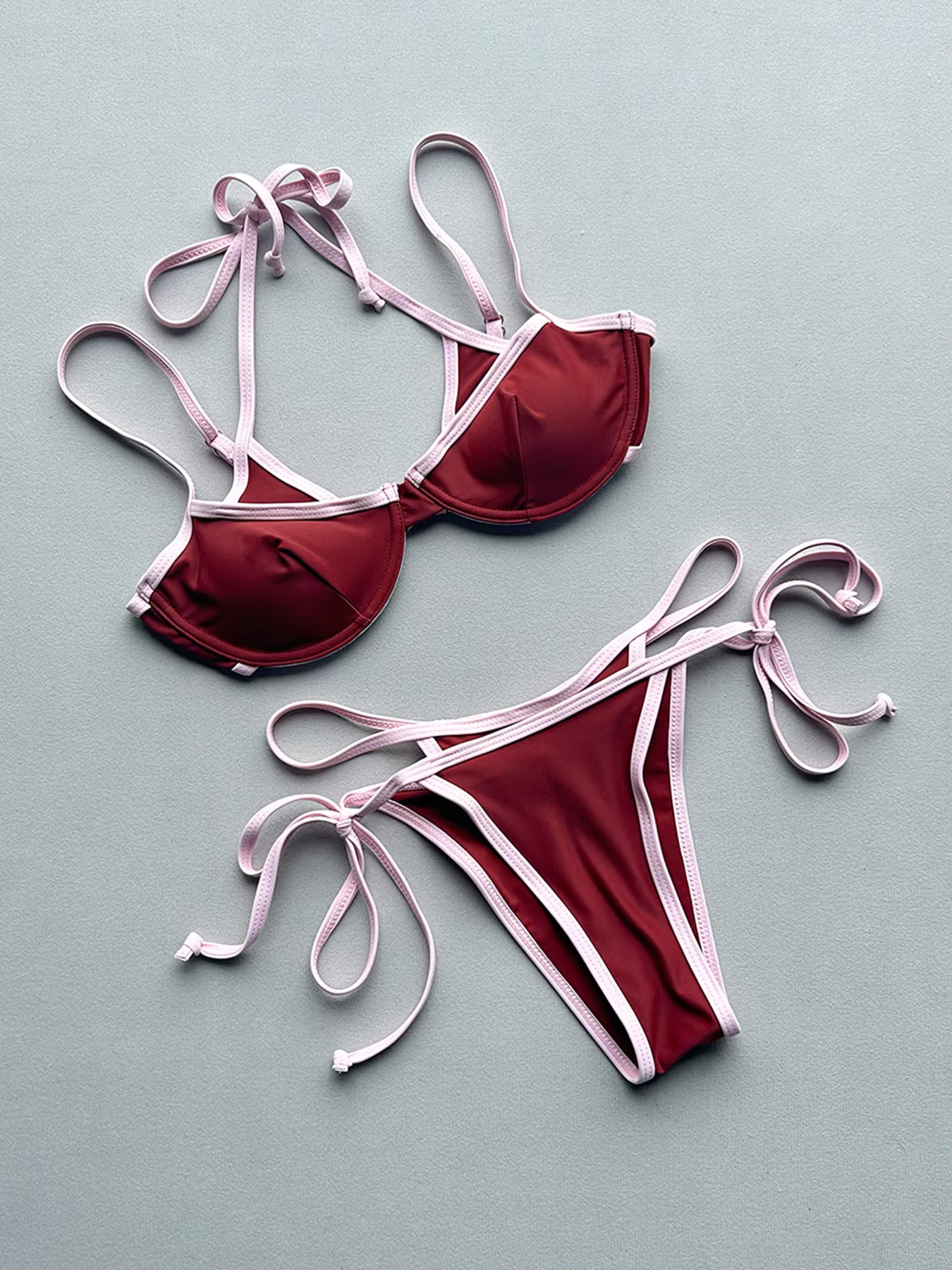 Sexy Bandage Push Up Bikini Set - Brazilian Two-Piece Swimsuit - thumbnail 4